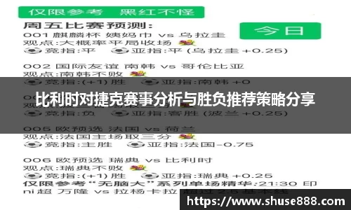 比利时对捷克赛事分析与胜负推荐策略分享